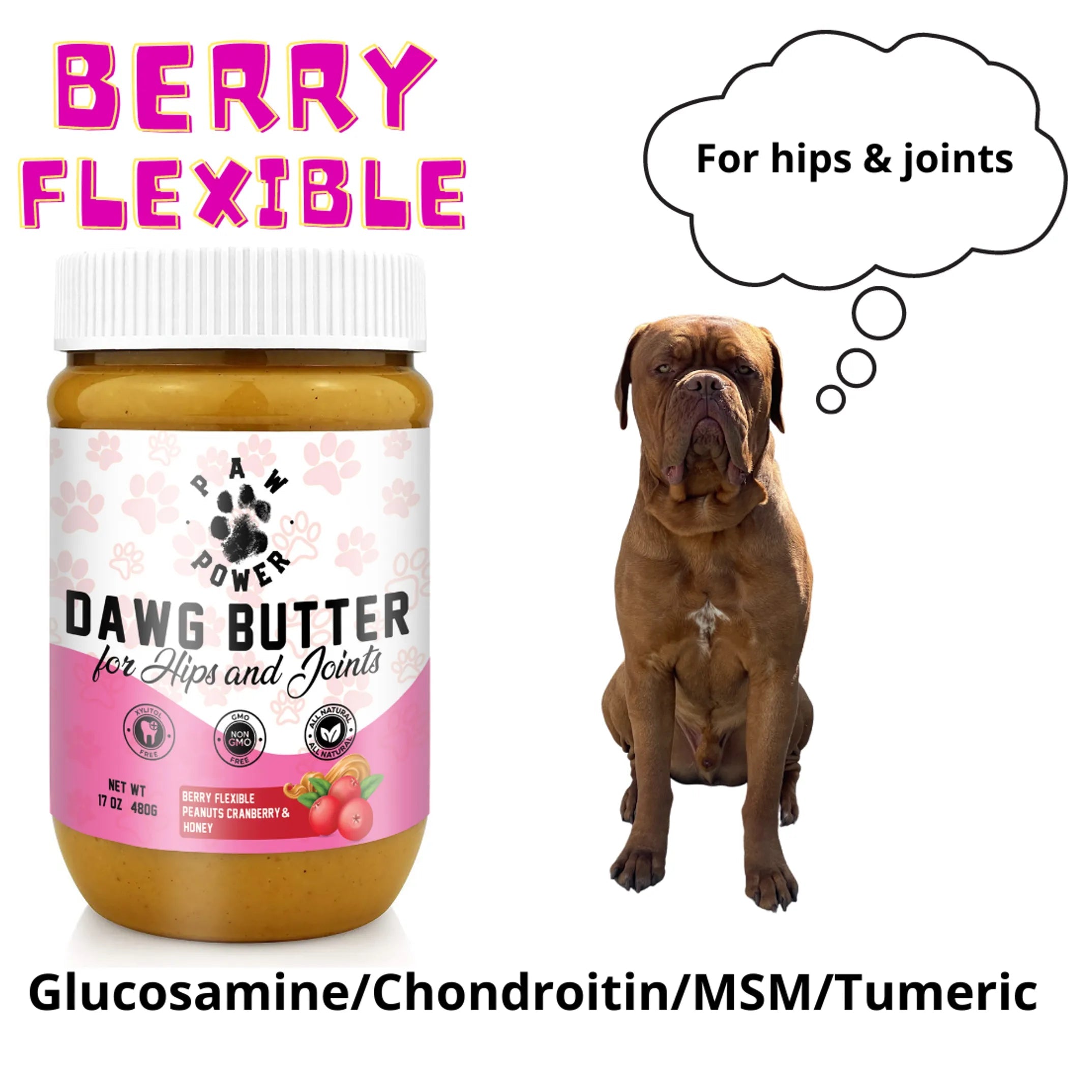 Dawg Butter Berry Flexible for Hips & Joints | Purrfect Pet Haven
