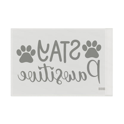 Paw Print Flag - Stay Pawsitive Home Decor
