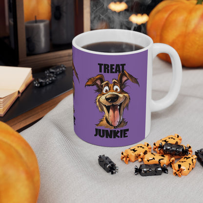 Funny Dog Lover Mug - 'Treat Junkie' - Perfect Gift for Pet Owners | Purrfect Pet Haven