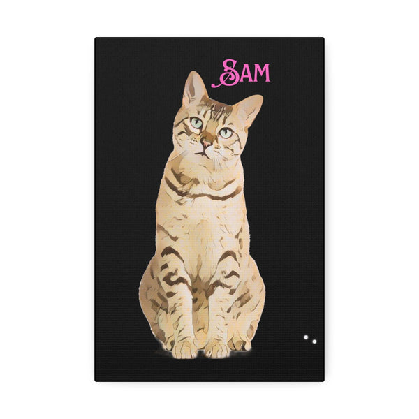 PAW-sonalized Black Canvas Print | Upload Photo~Choose size | Purrfect Pet Haven