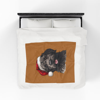 Dog Holiday Plush Blanket - Cozy Christmas Throw for Pet Lovers