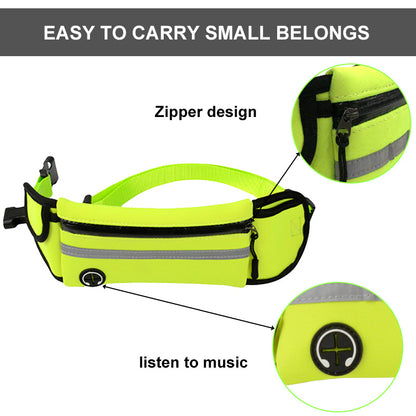 Waterproof Reflective Sports Running Pet Waist Bag with Traction Rope Leash