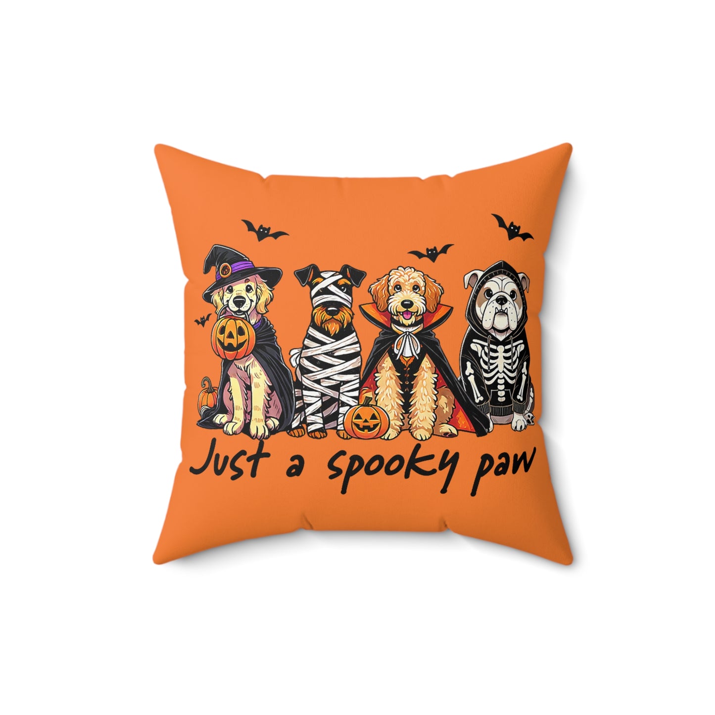 Halloween Dog Pillow - Just A Spooky Paw Pet Decor Cushion