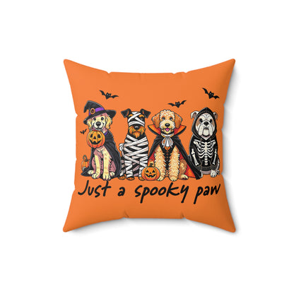 Halloween Dog Pillow - Just A Spooky Paw Pet Decor Cushion