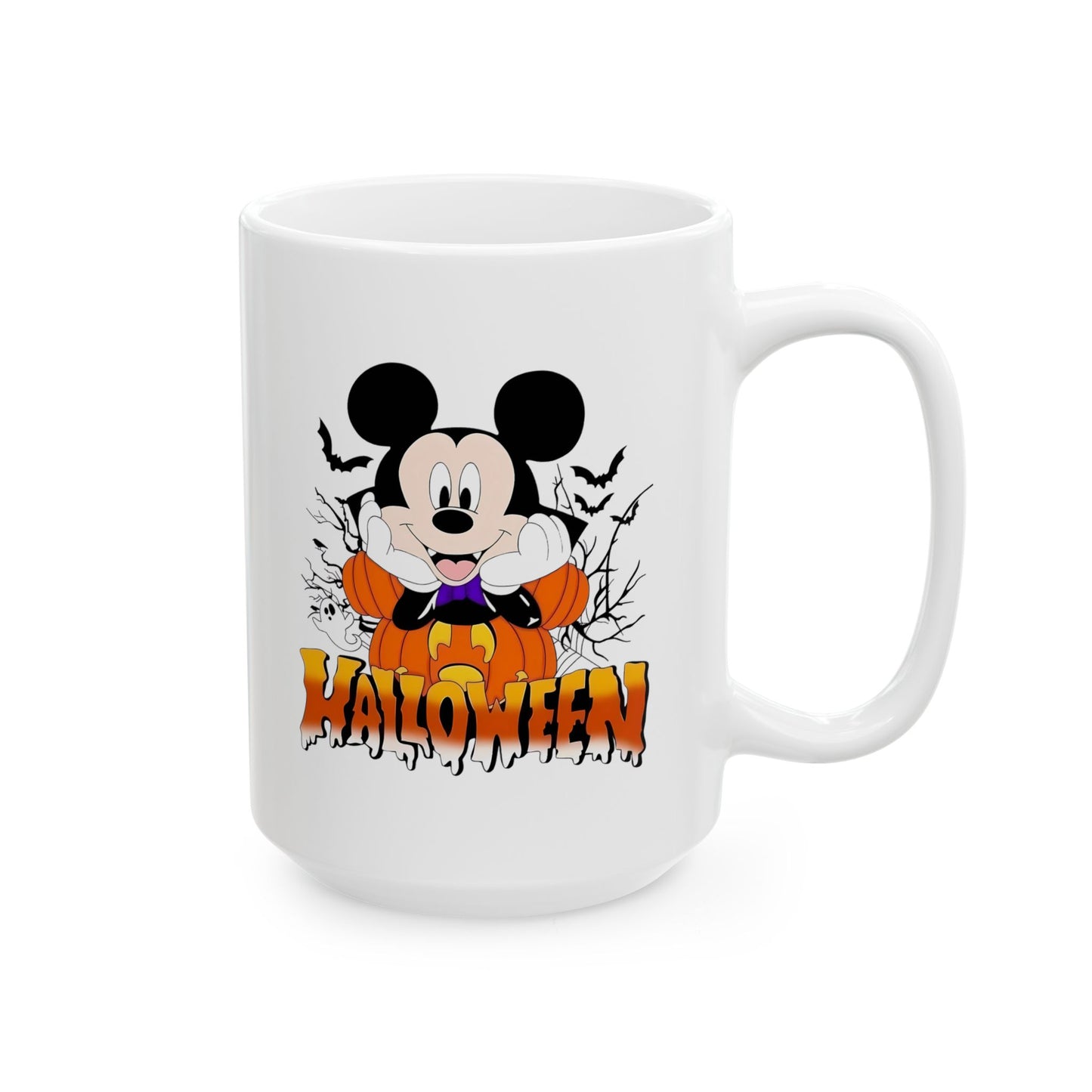Halloween Ceramic Mug, Spooky Coffee Cup, Trick or Treat Drinkware