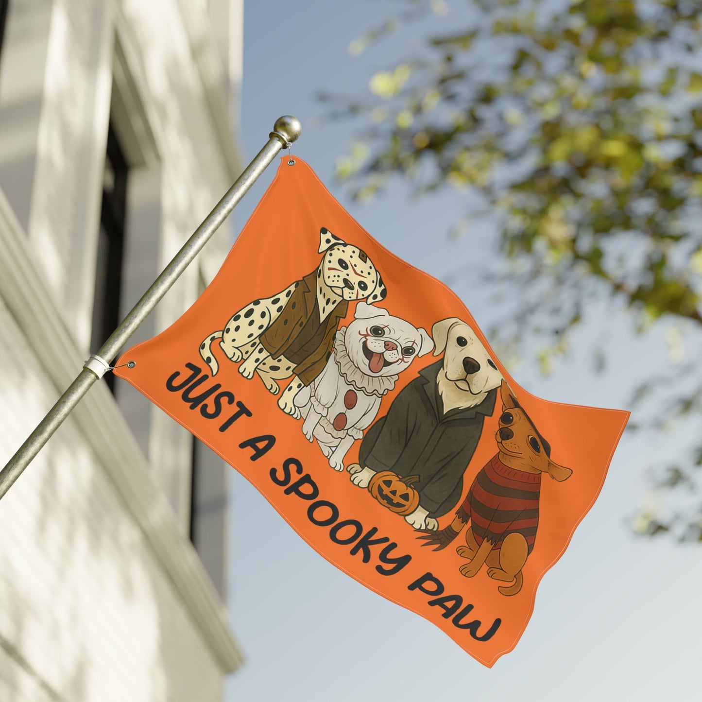 Halloween Dog Garden Flag - Spooky Pet Lover Outdoor Decoration