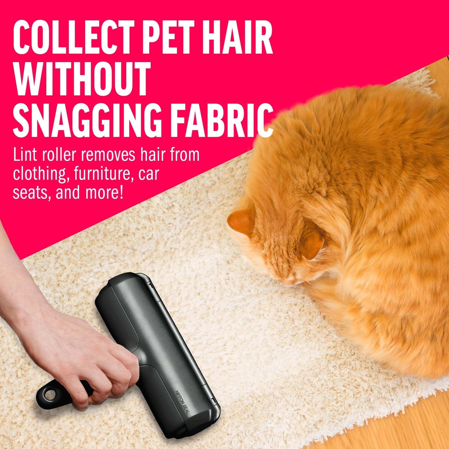 Furniture Pet Hair Remover With Reusable Sticky Applicator