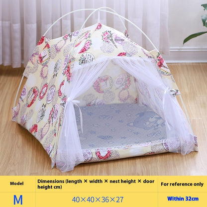 Portable Cat Tent Nest with Summer Bug Screen