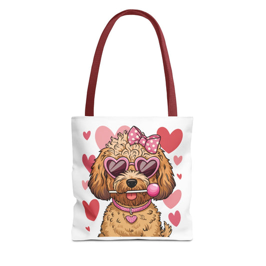 Cute Dog Lover Tote Bag with Heart Design | Purrfect Pet Haven