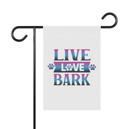 Dog Lovers Garden Banner - 'Live Love Bark' Decorative Flag