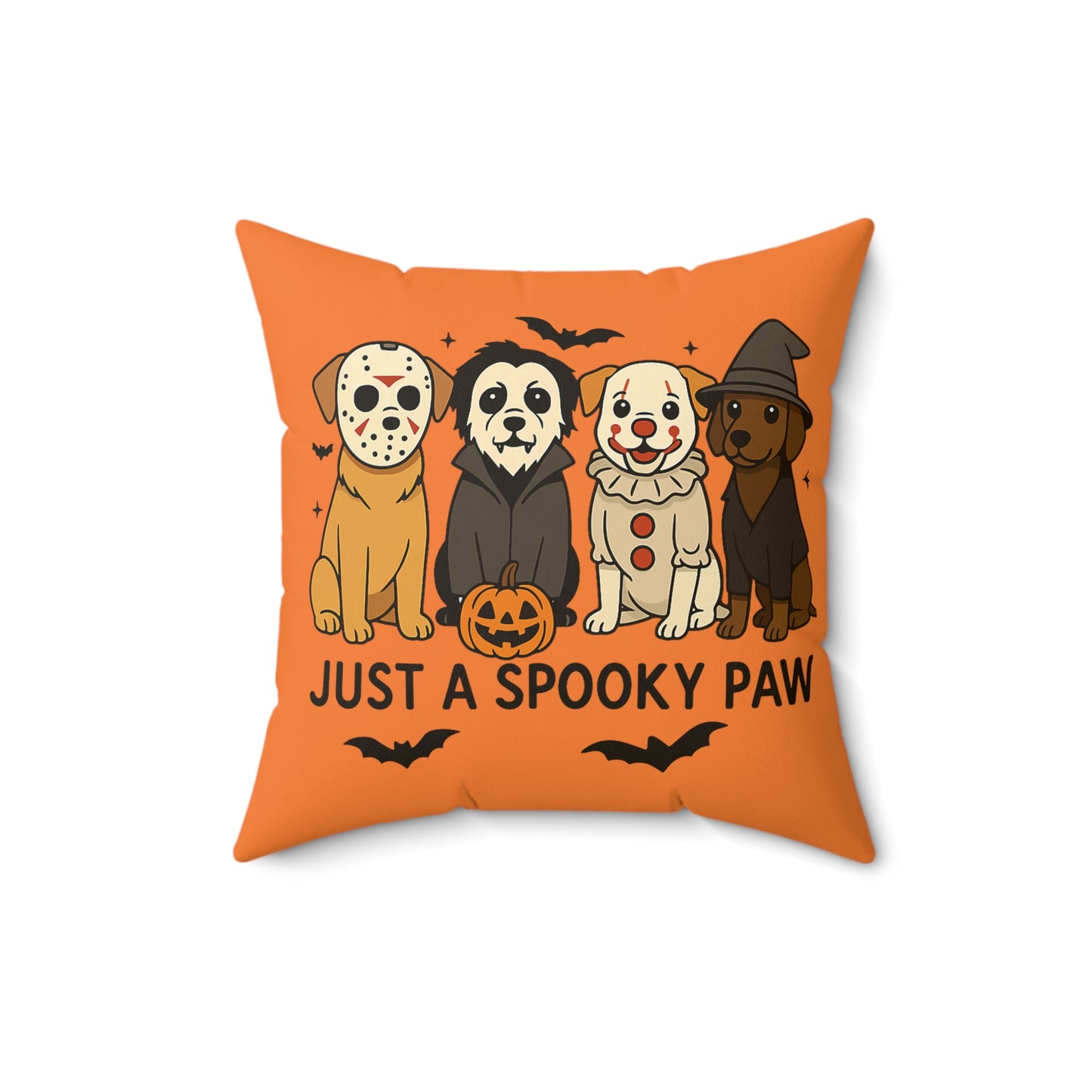 Halloween Dog Pillow - Just A Spooky Paw Pet Decor Cushion