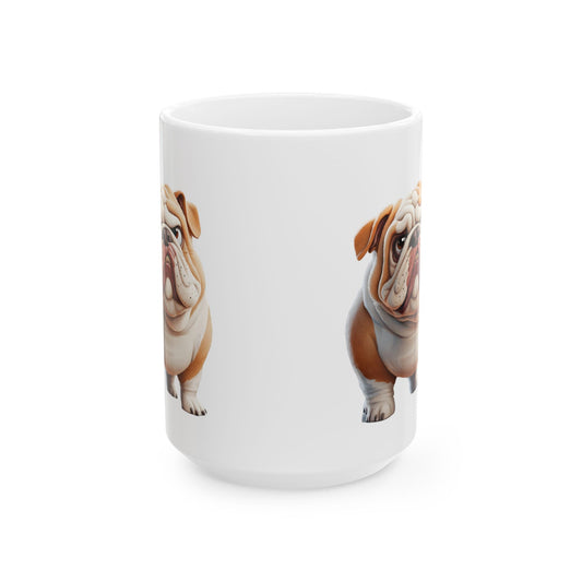 Bulldog Ceramic Mug – Perfect for Dog Lovers, 11oz & 15oz