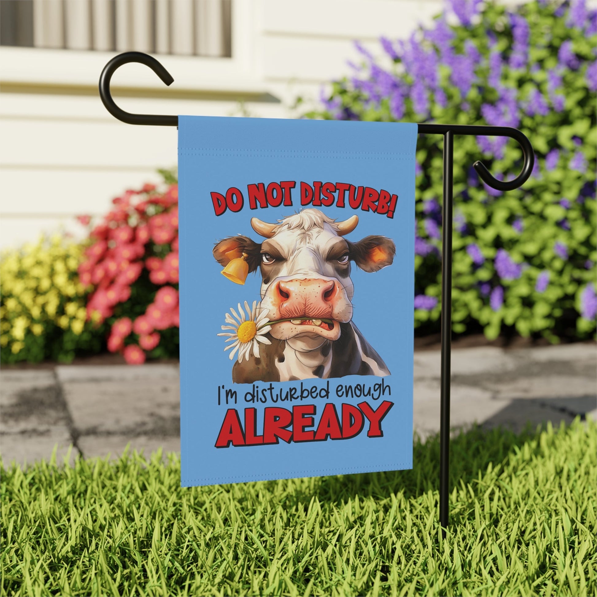 Funny Garden Banner - Do Not Disturb Cow Sign for Home & Yard Decor | Purrfect Pet Haven