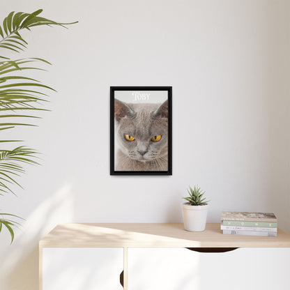 Personalized Photo Wall Art - Framed Matte Canvas Print for Pet Lovers - Customizable Name Print | Purrfect Pet Haven