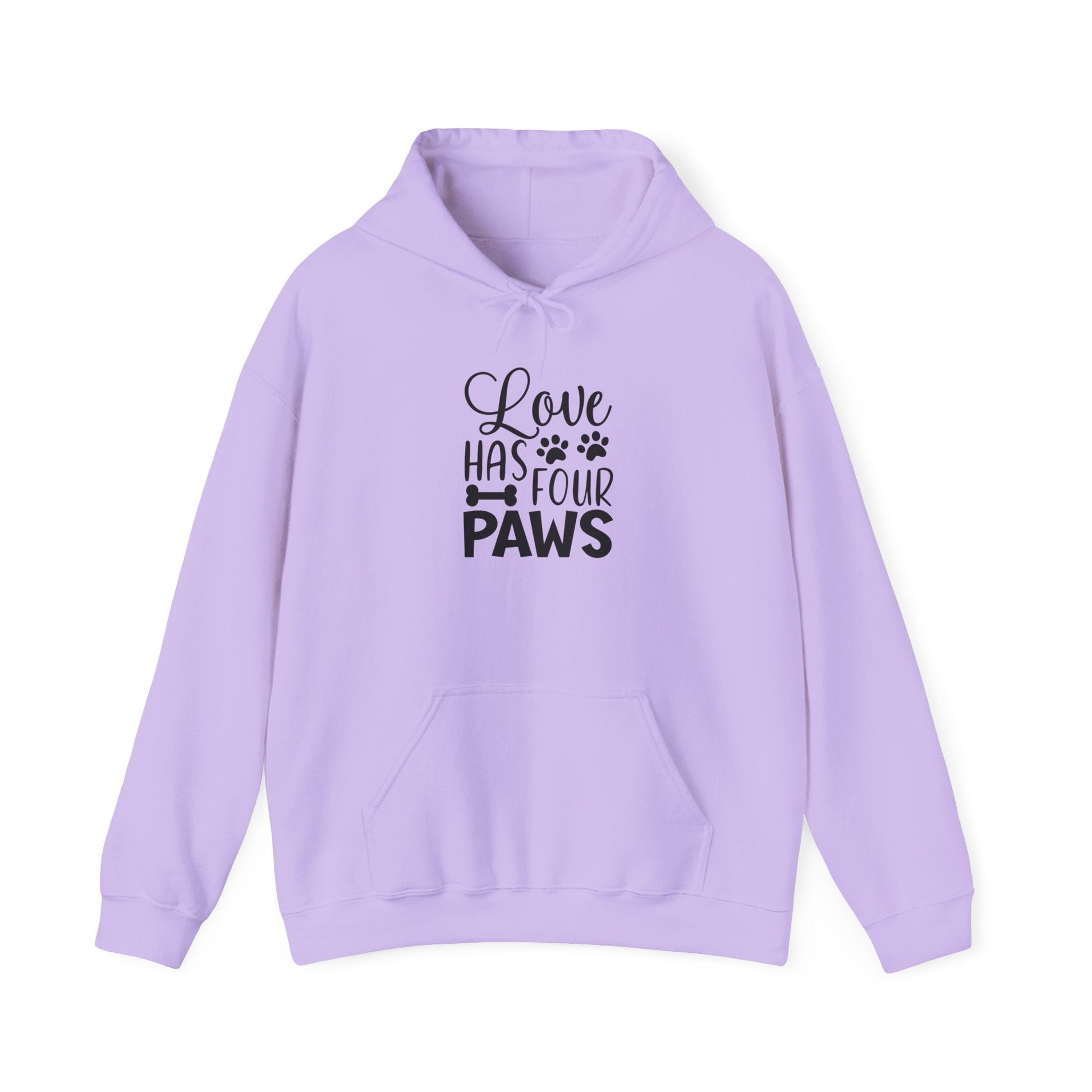 Love Has Four Paws Hoodie – Cozy Unisex Sweatshirt for Pet Lovers | Purrfect Pet Haven