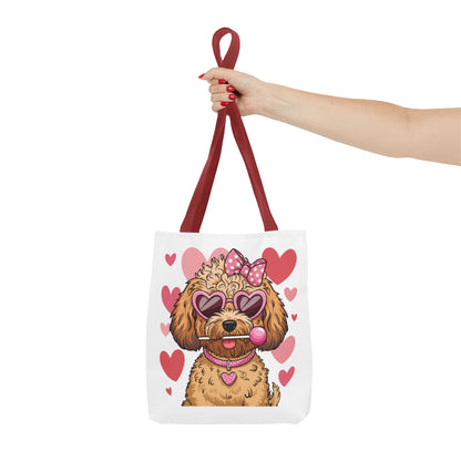 Cute Dog Lover Tote Bag with Heart Design | Purrfect Pet Haven