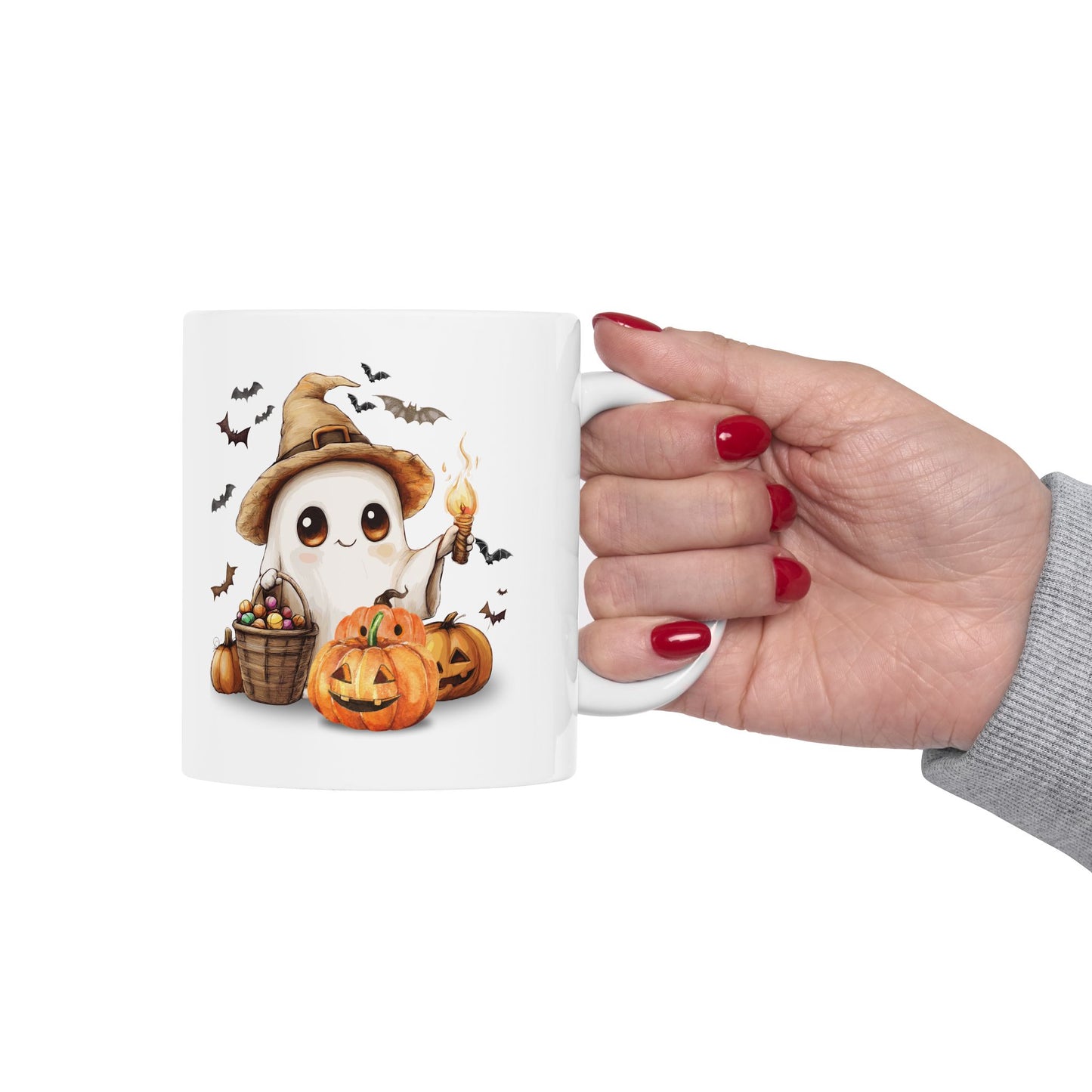 Halloween Scarecrow Ceramic Mug - Fall Coffee Cup Gift