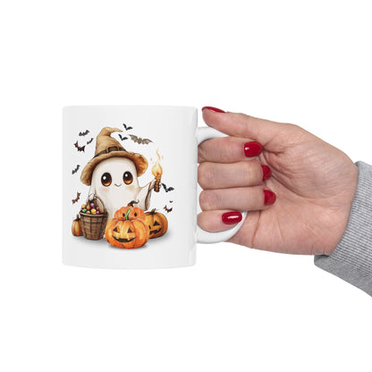 Halloween Scarecrow Ceramic Mug - Fall Coffee Cup Gift