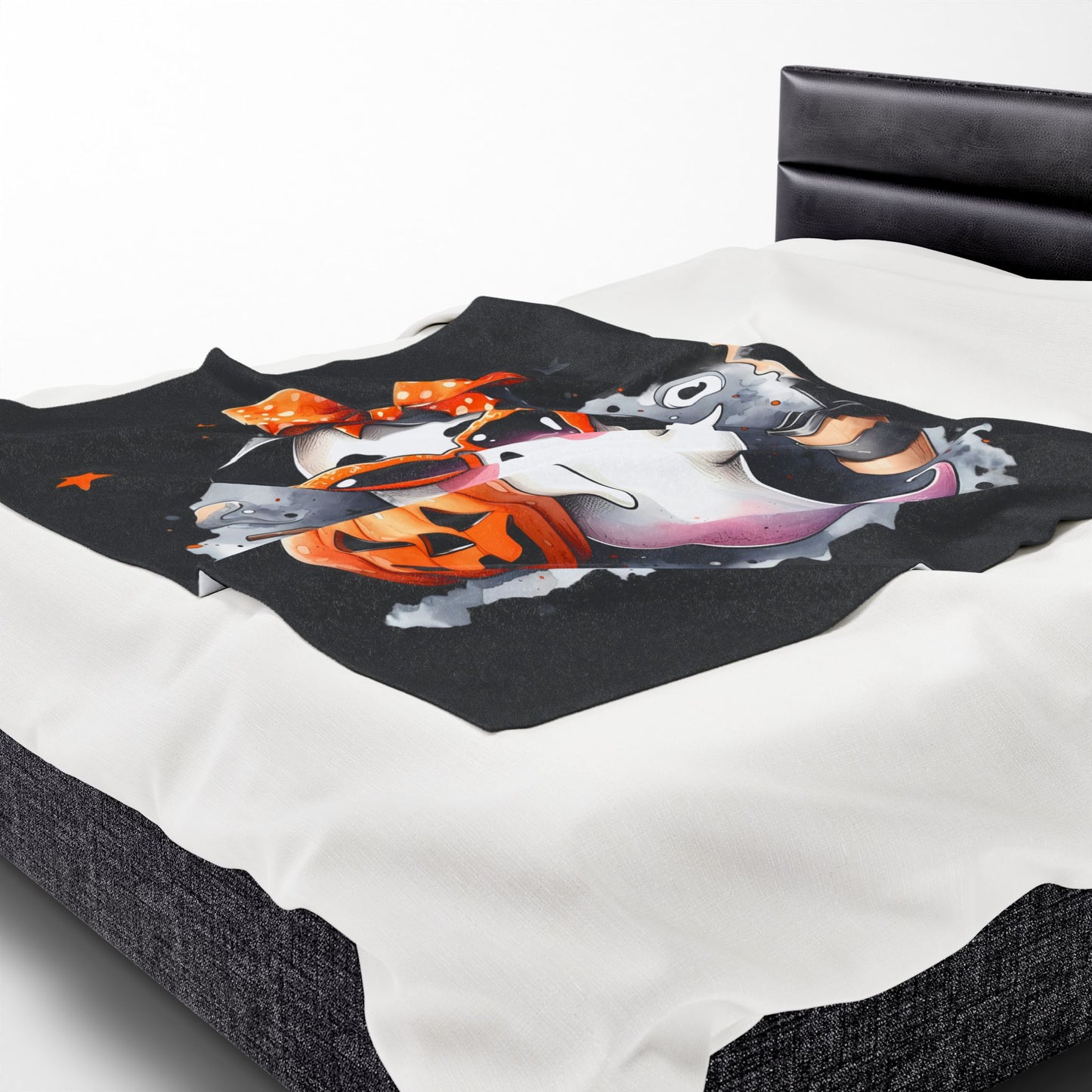 Halloween Ghost Velvet Plush Blanket - Luxury Fall Throw