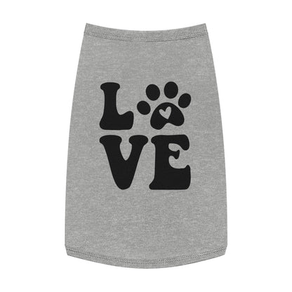 Cute Pet Tank Top - 'Love' Design for Dogs and Cats