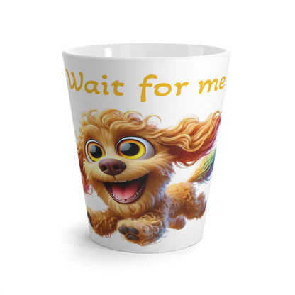 Cute Dog Latte Mug - "Wait for Me" Inspirational Coffee Cup for Pet Lovers | Purrfect Pet Haven