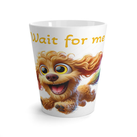 Cute Dog Latte Mug - "Wait for Me" Inspirational Coffee Cup for Pet Lovers | Purrfect Pet Haven