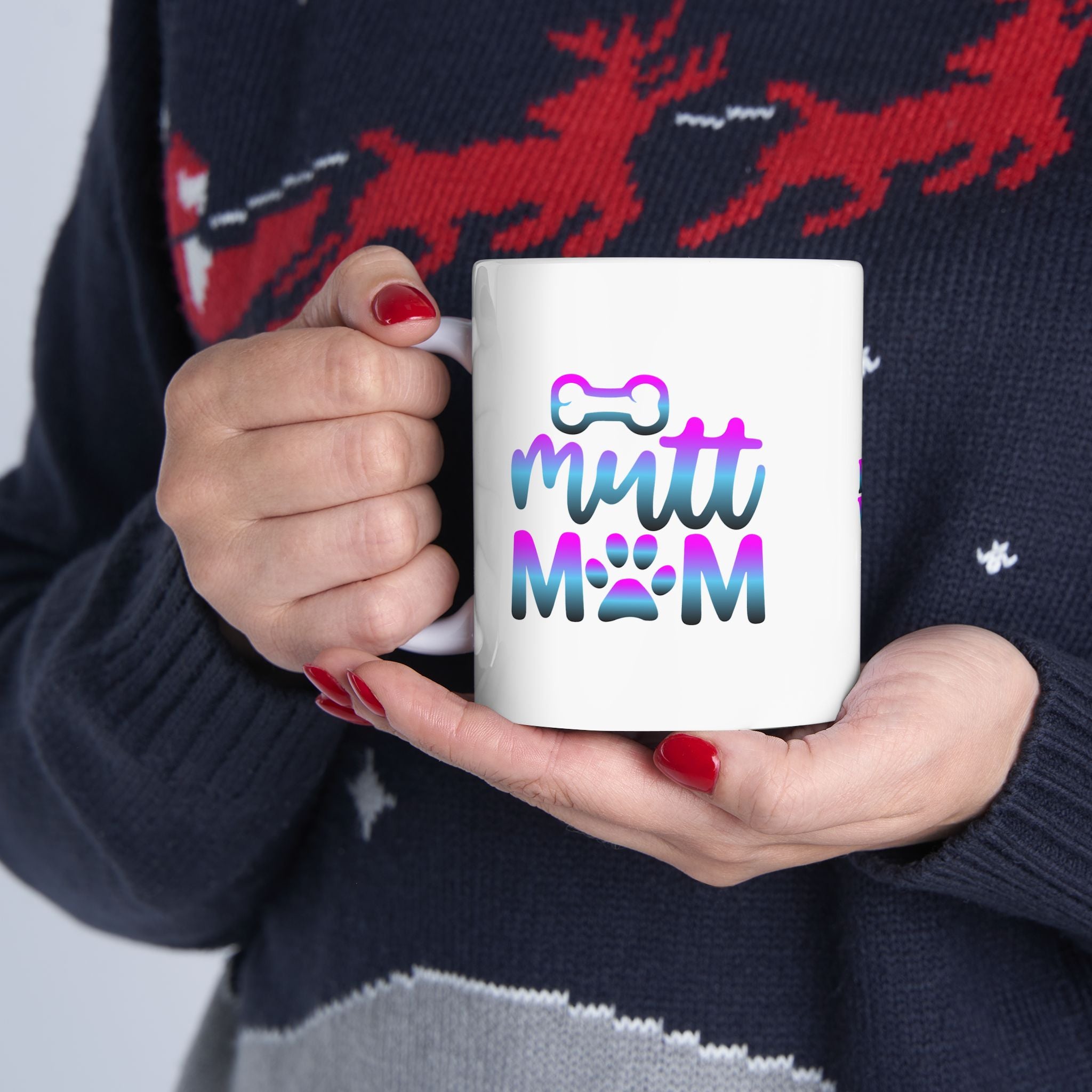 Cute Mutt Mom Ceramic Mug - Ideal Gift for Animal Lovers
