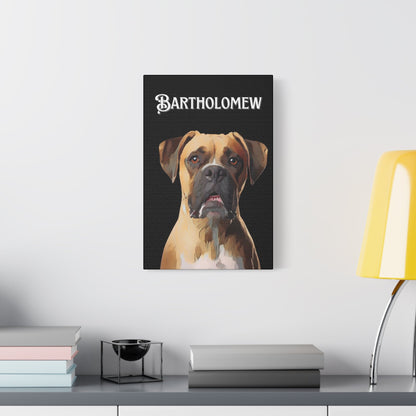 Personalized Dog Canvas Art - Custom Pet Portrait of Bartholomew | Purrfect Pet Haven