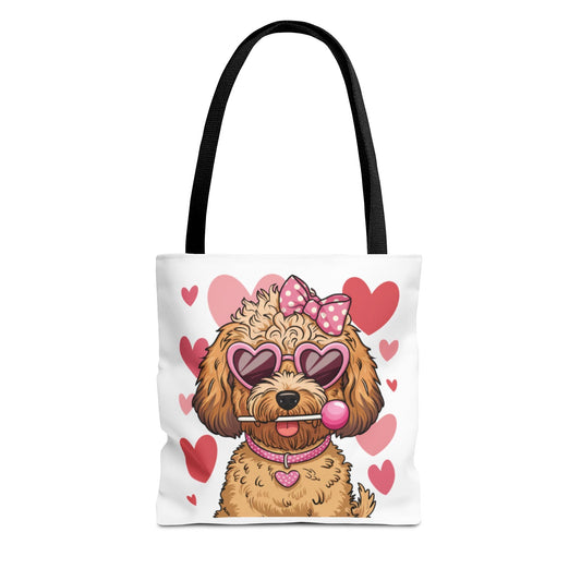 Cute Dog Lover Tote Bag with Heart Design | Purrfect Pet Haven