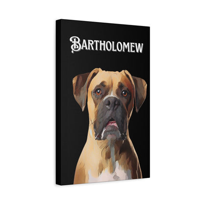 Personalized Dog Canvas Art - Custom Pet Portrait of Bartholomew | Purrfect Pet Haven