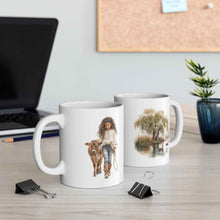 Vintage Country Ceramic Mug - Rustic Animal Coffee Cup