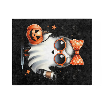 Halloween Ghost Blanket - Cute Spooky Fall Throw Microfiber