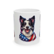 Border Collie Patriotic Dog Ceramic Mug - 11oz & 15oz | Purrfect Pet Haven