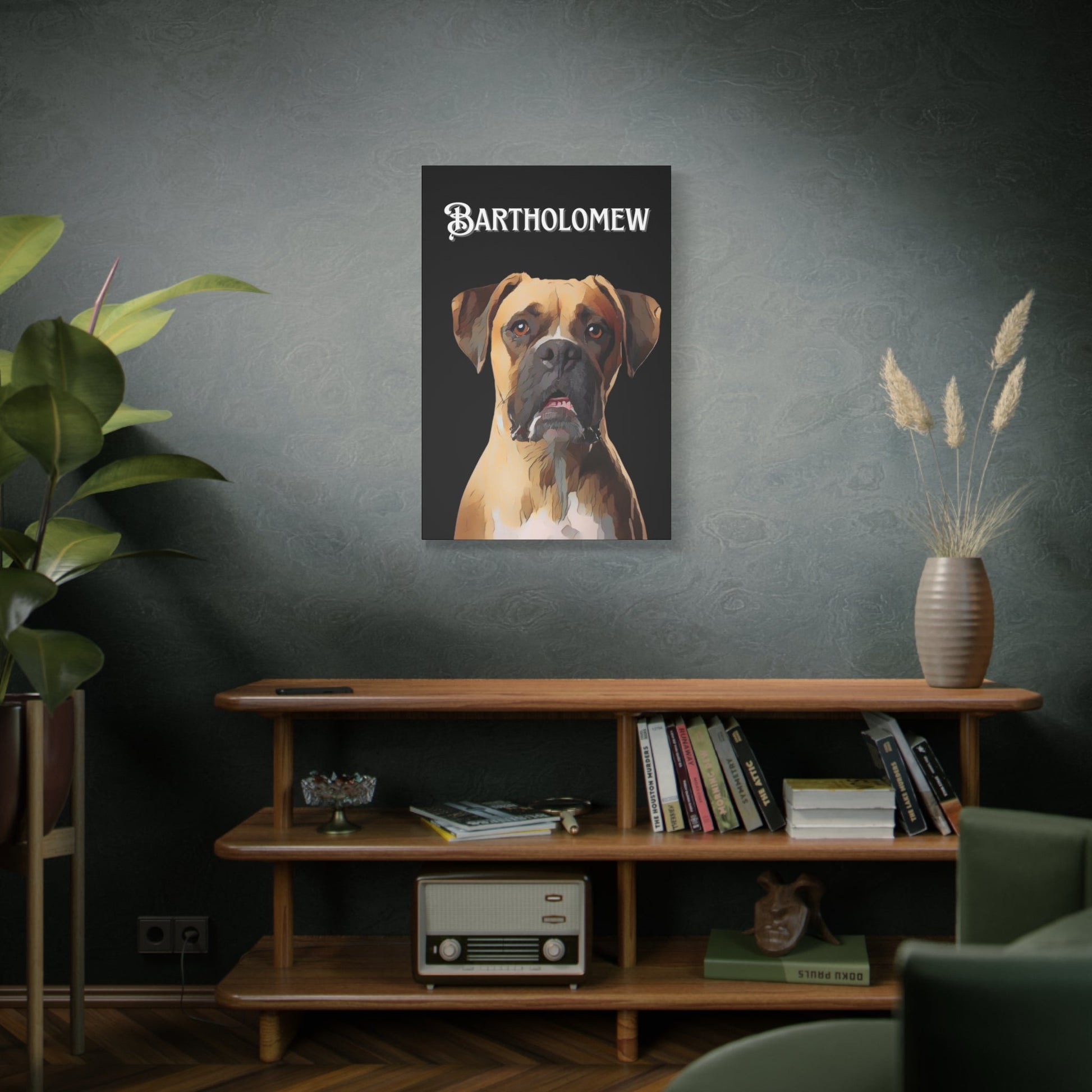Personalized Dog Canvas Art - Custom Pet Portrait of Bartholomew | Purrfect Pet Haven
