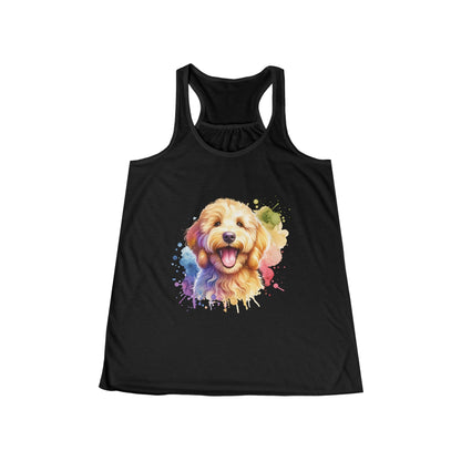 Smiling Goldendoodle Dog Lover Tank Top - Women's Flowy Racerback | Purrfect Pet Haven