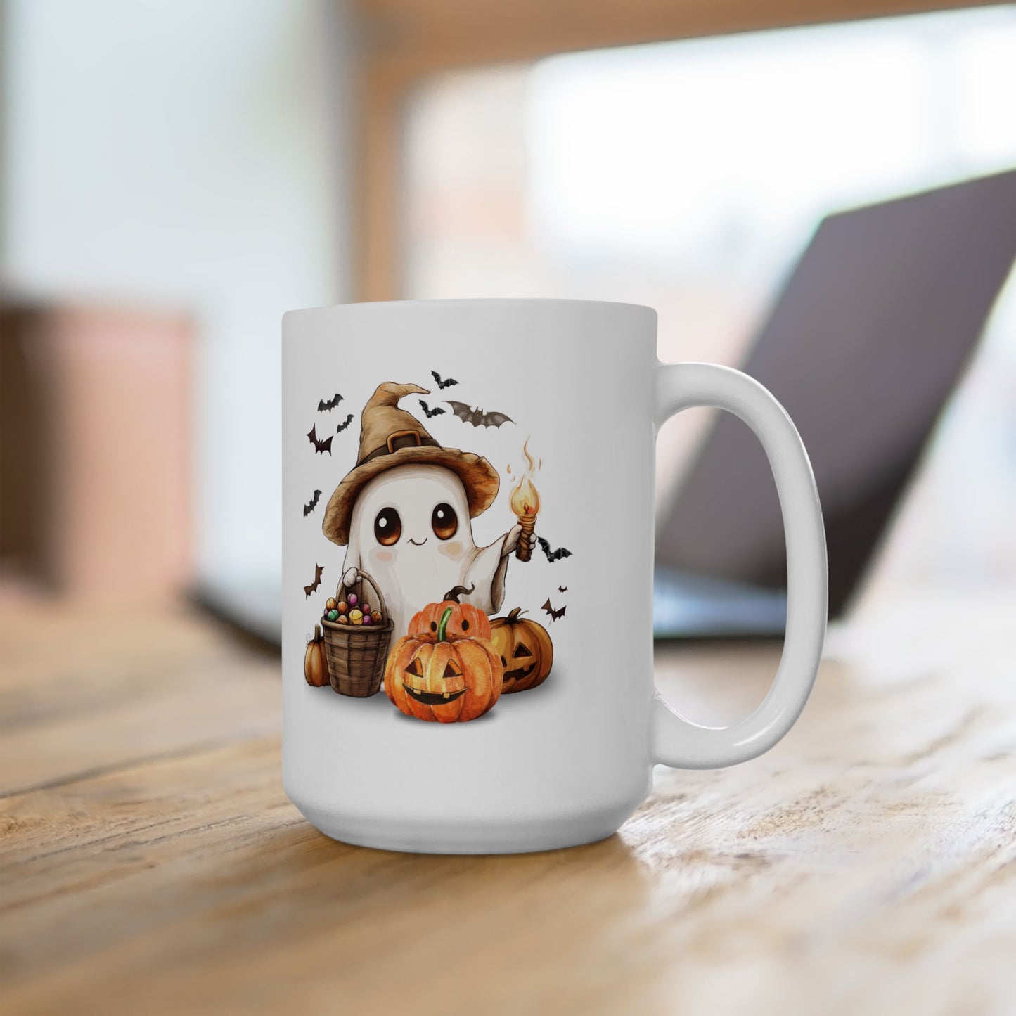Halloween Scarecrow Ceramic Mug - Fall Coffee Cup Gift