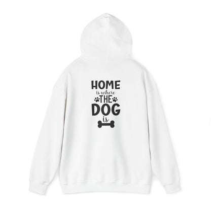 Home is Where the Dog Is Unisex Heavy Blend™ Hooded Sweatshirt | Purrfect Pet Haven