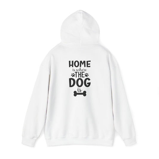 Home is Where the Dog Is Unisex Heavy Blend™ Hooded Sweatshirt | Purrfect Pet Haven