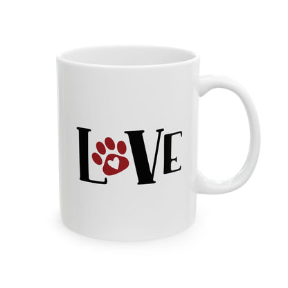 Love Ceramic Mug - 11oz & 15oz - Perfect Gift for All Dog Lovers