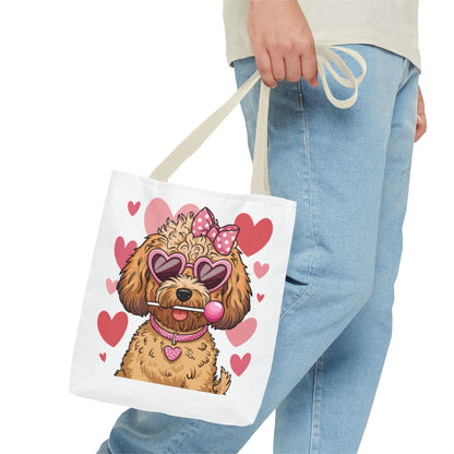 Cute Dog Lover Tote Bag with Heart Design | Purrfect Pet Haven