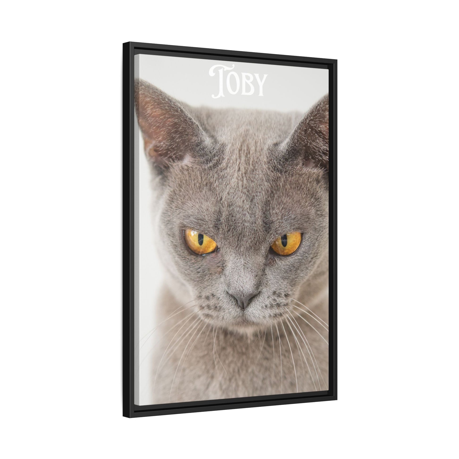 Personalized Photo Wall Art - Framed Matte Canvas Print for Pet Lovers - Customizable Name Print | Purrfect Pet Haven