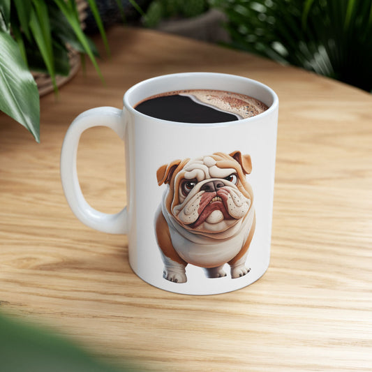 Bulldog Ceramic Mug – Perfect for Dog Lovers, 11oz & 15oz