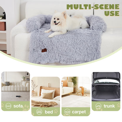 Dog Couch Bed Mat - Fluffy with Blanket