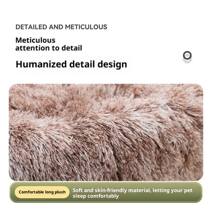 Pet Bed - Round Plush Thickened for Dogs & Cats