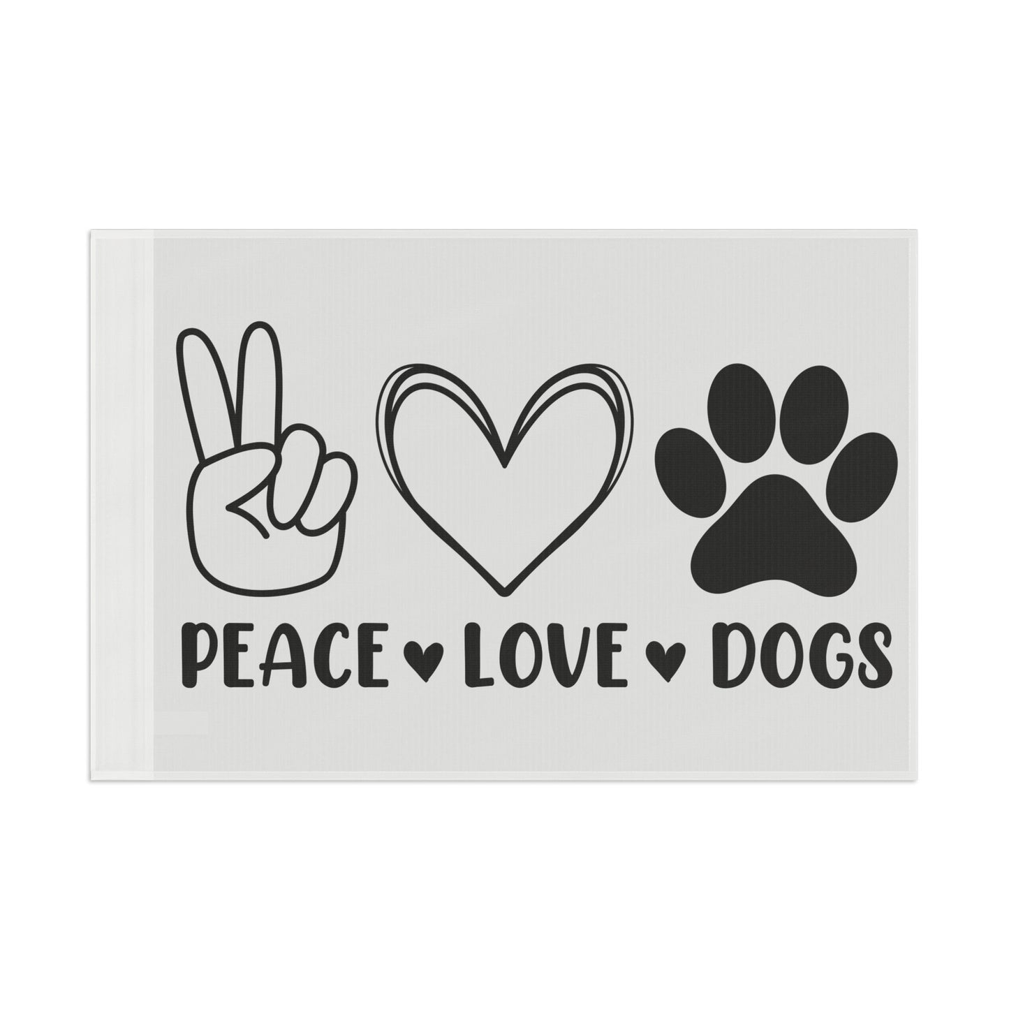 Peace Love Dogs Flag - Cute Home Decor for Dog Lovers