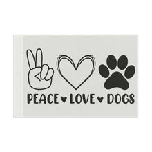 Peace Love Dogs Flag - Cute Home Decor for Dog Lovers