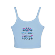 Dog Mother Coffee Lover Spaghetti Strap Tank Top