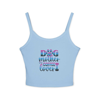 Dog Mother Coffee Lover Spaghetti Strap Tank Top