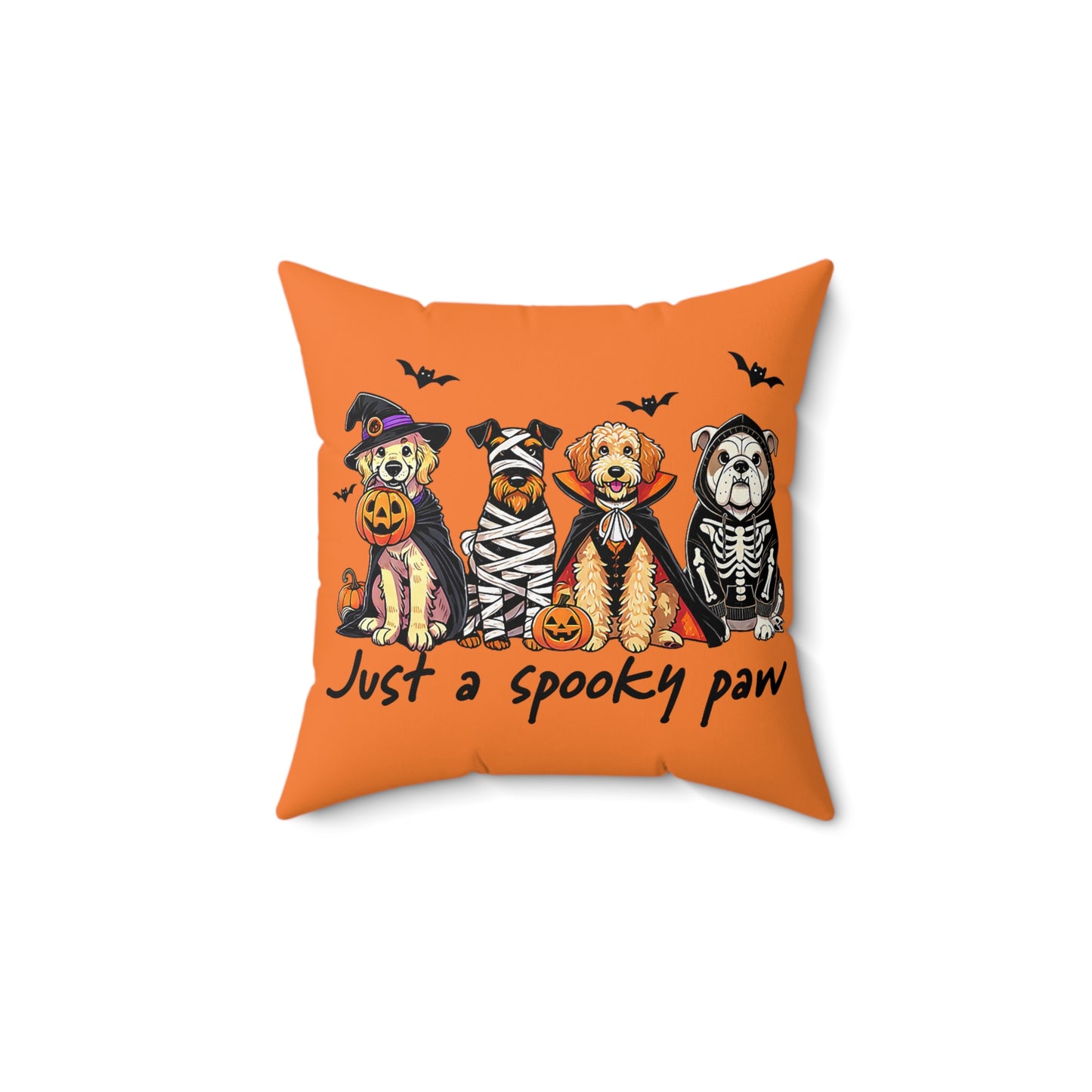 Halloween Dog Pillow - Just A Spooky Paw Pet Decor Cushion