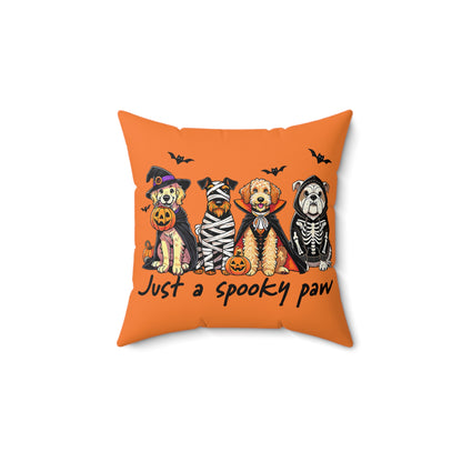 Halloween Dog Pillow - Just A Spooky Paw Pet Decor Cushion